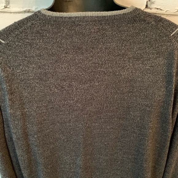 Dockers Crew Neck Sweater Gray Stripes Checks Sz XL - Picture 4 of 8